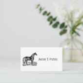 Vintages Pferd Stehend Visitenkarte (Stehend Vorderseite)