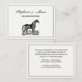 Vintages Pferd Stehend Visitenkarte (Vorne/Hinten)