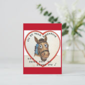 Vintages Pferd Valentine Feiertagspostkarte (Stehend Vorderseite)