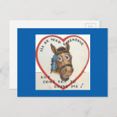 Vintages Pferd Valentine Feiertagspostkarte (Vorne/Hinten)