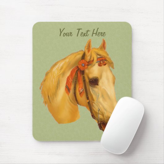 Vintages Pferd Zeichnend Mousepad (Mit Mouse)