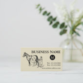 VINTAGES Pferdeklettern Monogram Visitenkarte (Stehend Vorderseite)