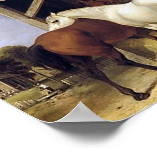 Vintages Pferdeposter Poster (Ecke)