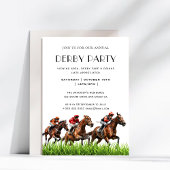 Vintages Pferderennen Jockey Derby Party Einladung