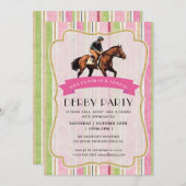 Vintages Pferderennen Jockey Derby Party Einladung (Vorne/Hinten)
