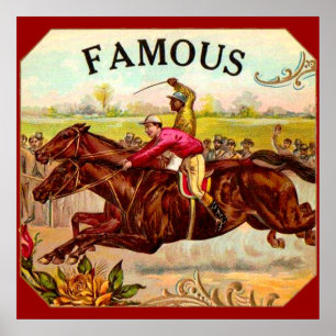 Vintages Pferderennen Poster