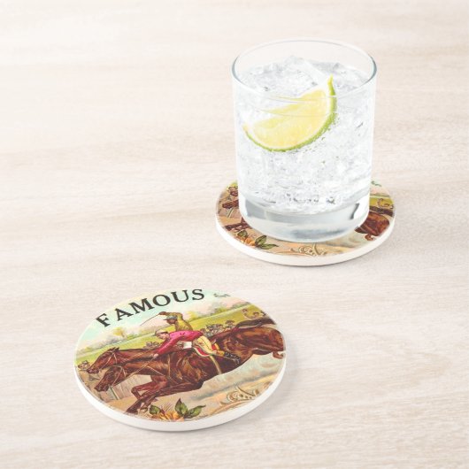 Vintages Pferderennen Untersetzer (Seite)