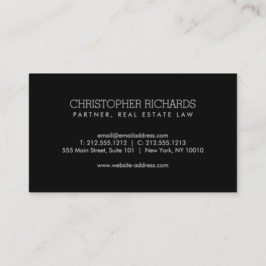 Vintages Pferderitter Schachstück Beruflich Visitenkarte (Rückseite)