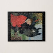Vintages Pferderote Reitreiterjacke Puzzle (Horizontal)