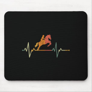 Vintages Pferderücken-Geschenk Herzschlag Horsebac Mousepad