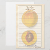 Vintages Pfirsich-Briefpapier Briefpapier (Vorne/Hinten)