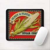 Vintages Pflanzenetikett, Olney & Floyd Zuckermais Mousepad (Mit Mouse)