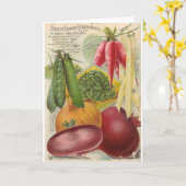 Vintages Pflanzensaatgut, Karte (Gelbe Blume)