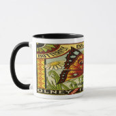 Vintages pflanzliches Etikett - Bohnen Tasse (Links)