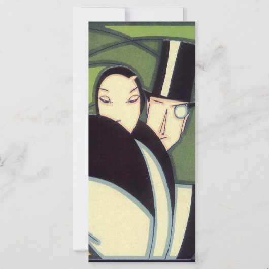 Vintages pflanzliches Topper Label, Art Deco Roman (Vorderseite)