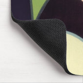 Vintages pflanzliches Topper Label, Art Deco Roman Mousepad (Ecke)