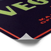 Vintages pflanzliches Topper Label, Art Deco Roman Poster (Ecke)