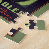 Vintages pflanzliches Topper Label, Art Deco Roman Puzzle (Seite)