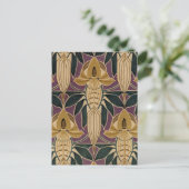 Vintages Pflaumendesign Postkarte (Stehend Vorderseite)