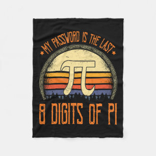 Vintages Pi-Day-Shirt mein Wort ist die letzten 8 Fleecedecke