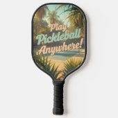 Vintages Pickleball-Reiseplakat Pickleball Schläger (Rückseite)