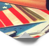 Vintages Pilot-Button Poster (Ecke)