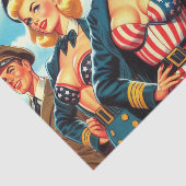 Vintages Pilot-Button Seidenpapier (Ausschnitt)