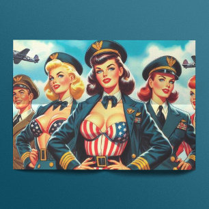 Vintages Pilot-Button Seidenpapier