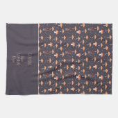 Vintages Pilz Personalisiert Geschirrtuch (Horizontal)