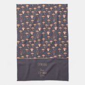 Vintages Pilz Personalisiert Geschirrtuch (Vertikal)