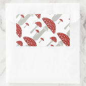 Vintages Pilz Rechteckiger Aufkleber (Tasche)