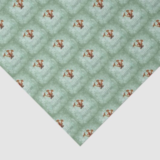 Vintages Pilz Seidenpapier (Ausschnitt)