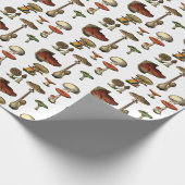 Vintages Pilz-Verpackungs-Papier Geschenkpapier (Ecke)