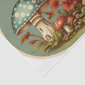 Vintages Pilzdekoupage Oval Seidenpapier (Ausschnitt)