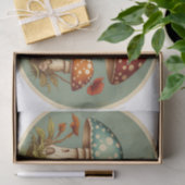 Vintages Pilzdekoupage Oval Seidenpapier (Geschenk)