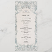 Vintages Pimpernel Wedding Program William Morris Programm (Rückseite)