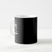 Vintages Pine Snowboard Snowboarden-Geschenk Kaffeetasse (Vorderseite Links)