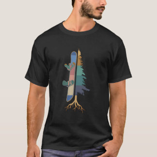 Vintages Pine Snowboard Wintersport Fans Snowboard T-Shirt