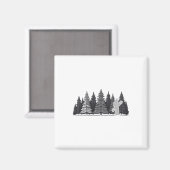 Vintages Pine Tree Snowboard - Cooles Snowboarden Magnet (Vorderseite/Rückseite)