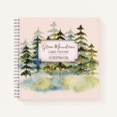 Vintages Pinienwald Gästebuch Notizblock (Vorderseite)