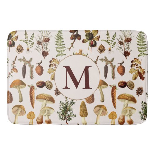 Vintages Pinienwaldmuster Badematte (Vorderseite)