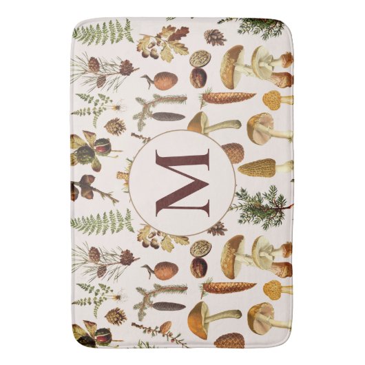 Vintages Pinienwaldmuster Badematte (Vorderseite Vertikal)