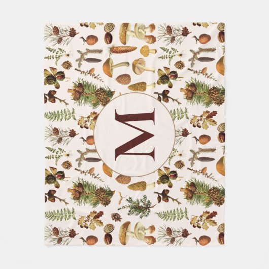 Vintages Pinienwaldmuster Fleecedecke (Vorderseite)