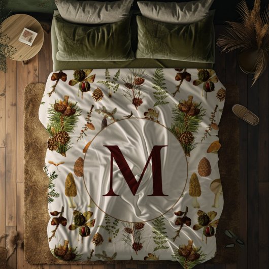 Vintages Pinienwaldmuster Fleecedecke