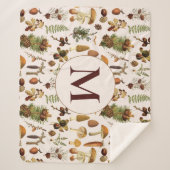 Vintages Pinienwaldmuster Sherpadecke (Vorderseite)