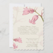 Vintages Pink Floral Foto Beerdigung Programm (Rückseite)