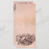 Vintages Pink Lovebirds-Hochzeitsprogramm Programm (Vorne/Hinten)