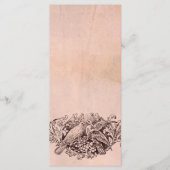 Vintages Pink Lovebirds-Hochzeitsprogramm Programm (Vorderseite)