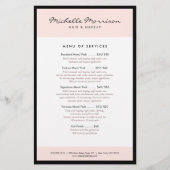 Vintages Pink Makeup und Beauty Salon, Nagelsalon Flyer (Vorne)