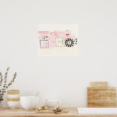 Vintages Pink Payphone Poster (Küche)